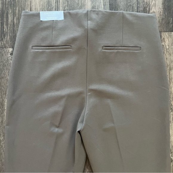 NWT Chico’s So Slimming 360 Juliet Ponte Trim Detail Slim Ankle Pants Khaki 14 - Picture 10 of 15